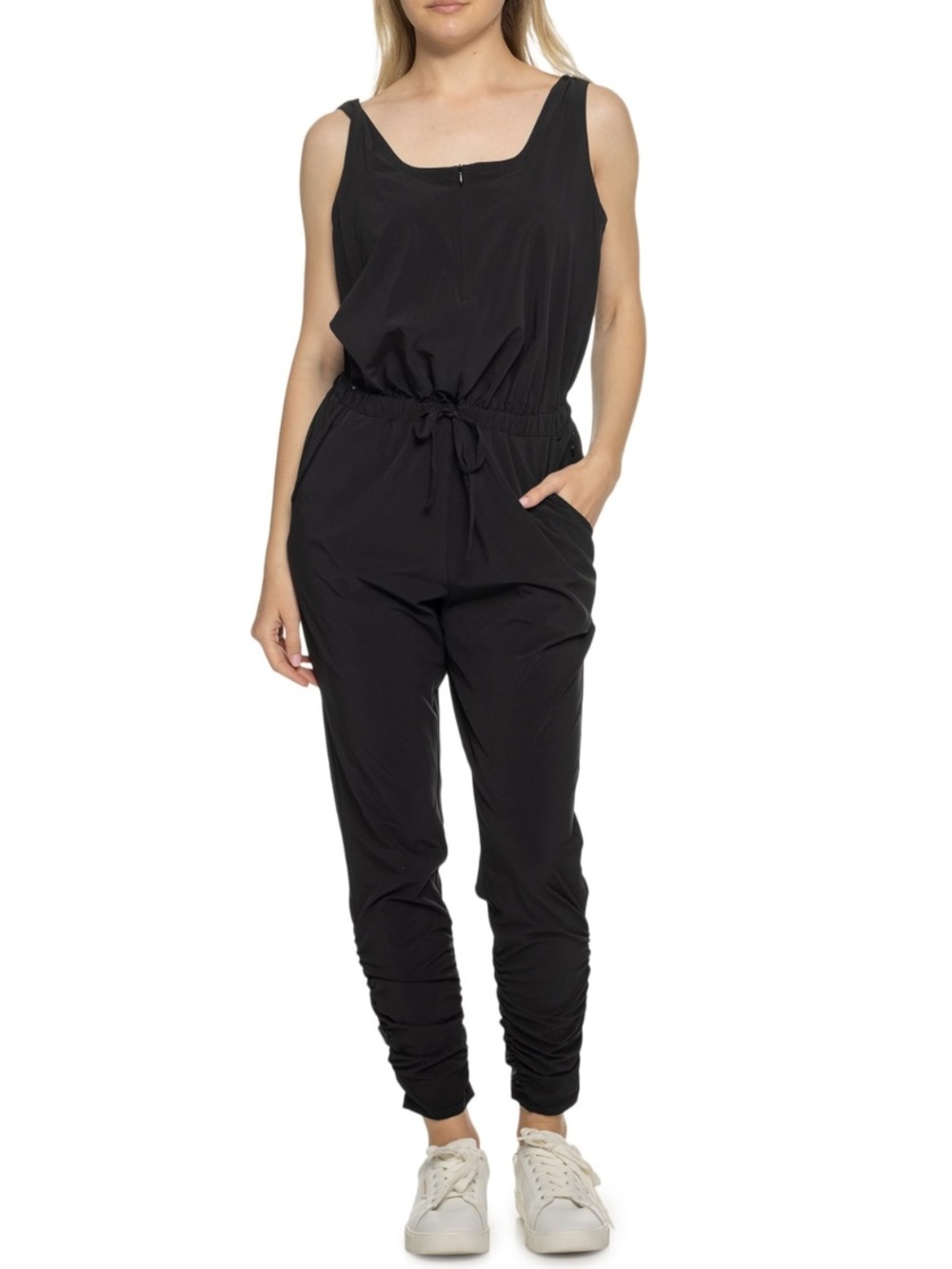 NWT PrAna Black Sleeveless Wide-Strap Jumpsuit